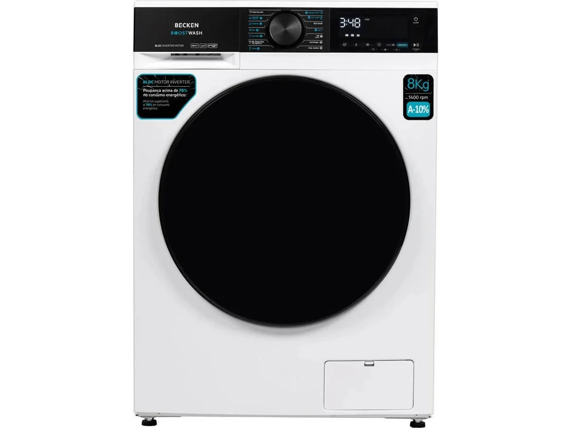 Máquina de Lavar Roupa BECKEN Boostwash BWM8812N (8 kg - 1400 rpm - Branco)